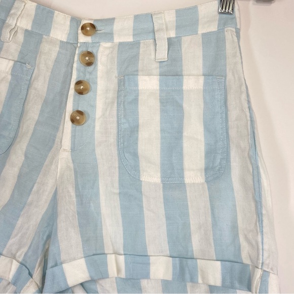Billabong Women's Leave Rad Striped High Waisted Woven Short Size 26 Blue Beach - Picture 4 of 16